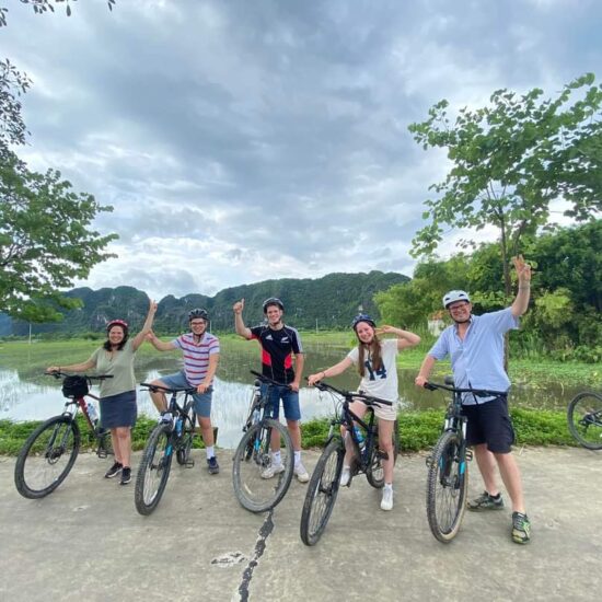 Riding in Ba be national park with vietnam bike adventure